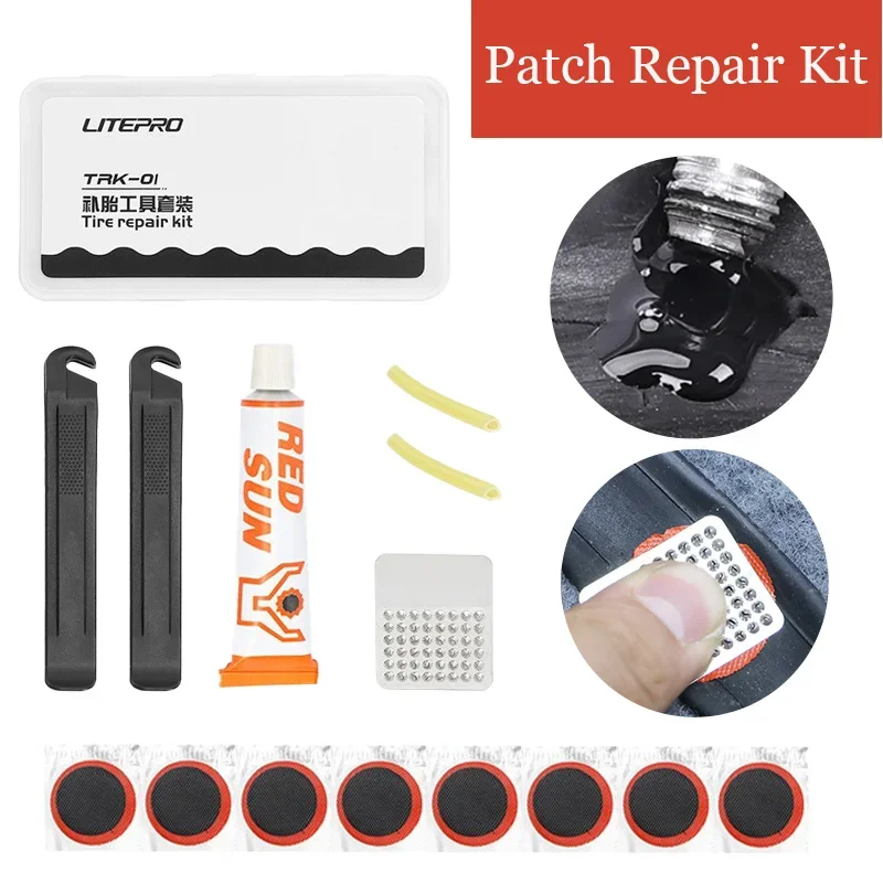 Bicycle Repair Kit - Bicycle tire repair kit 15pcs Cycling