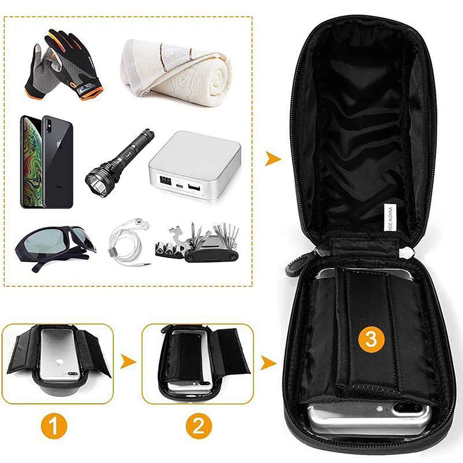 Waterproof Bicycle Phone Bag H - Cycling Gear Display 评论和价格