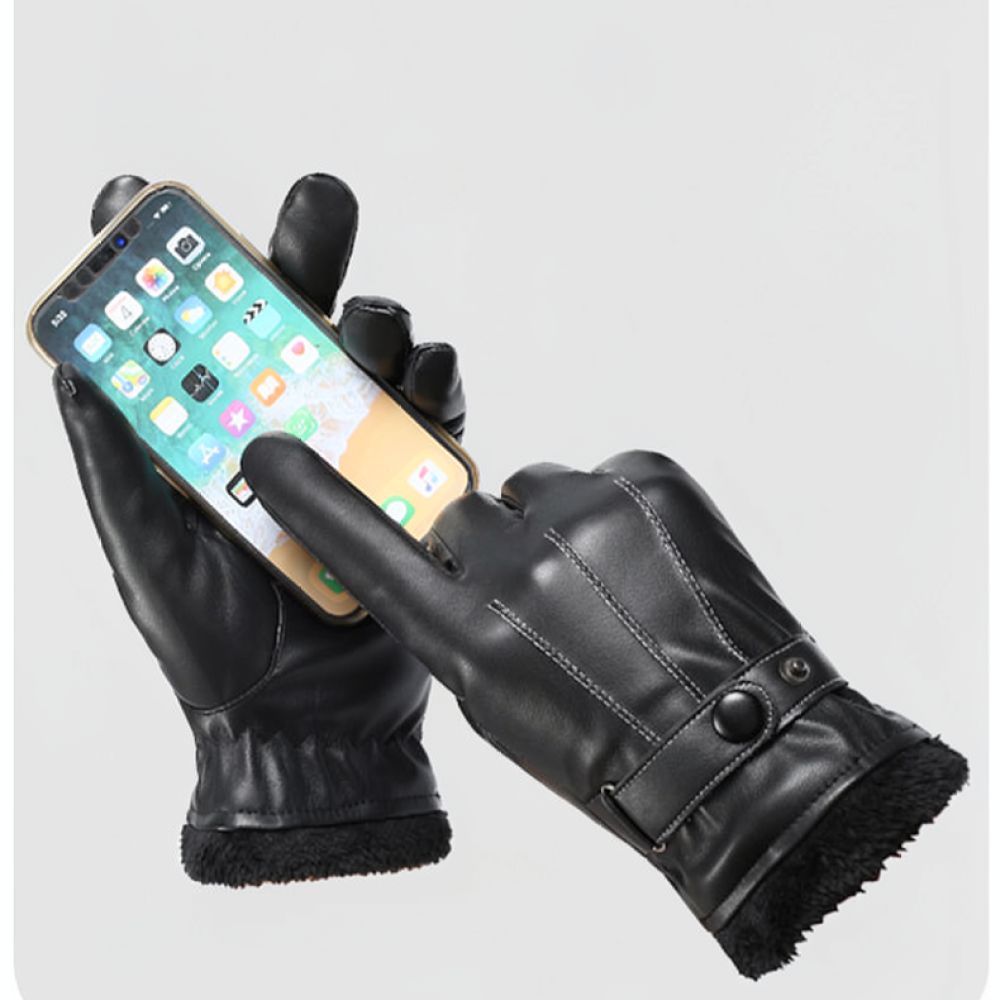 Thermal Leather Gloves Winter  - Cycling Gear Cold Weather 评论和价格