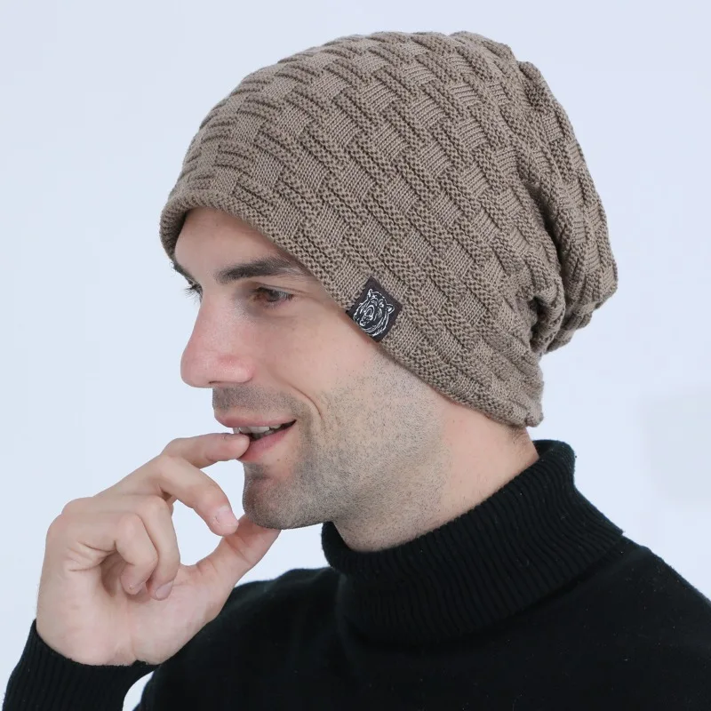 Mens Plush Lining Beanie Winte - Cycling Gear Cold Weather 评论和价格