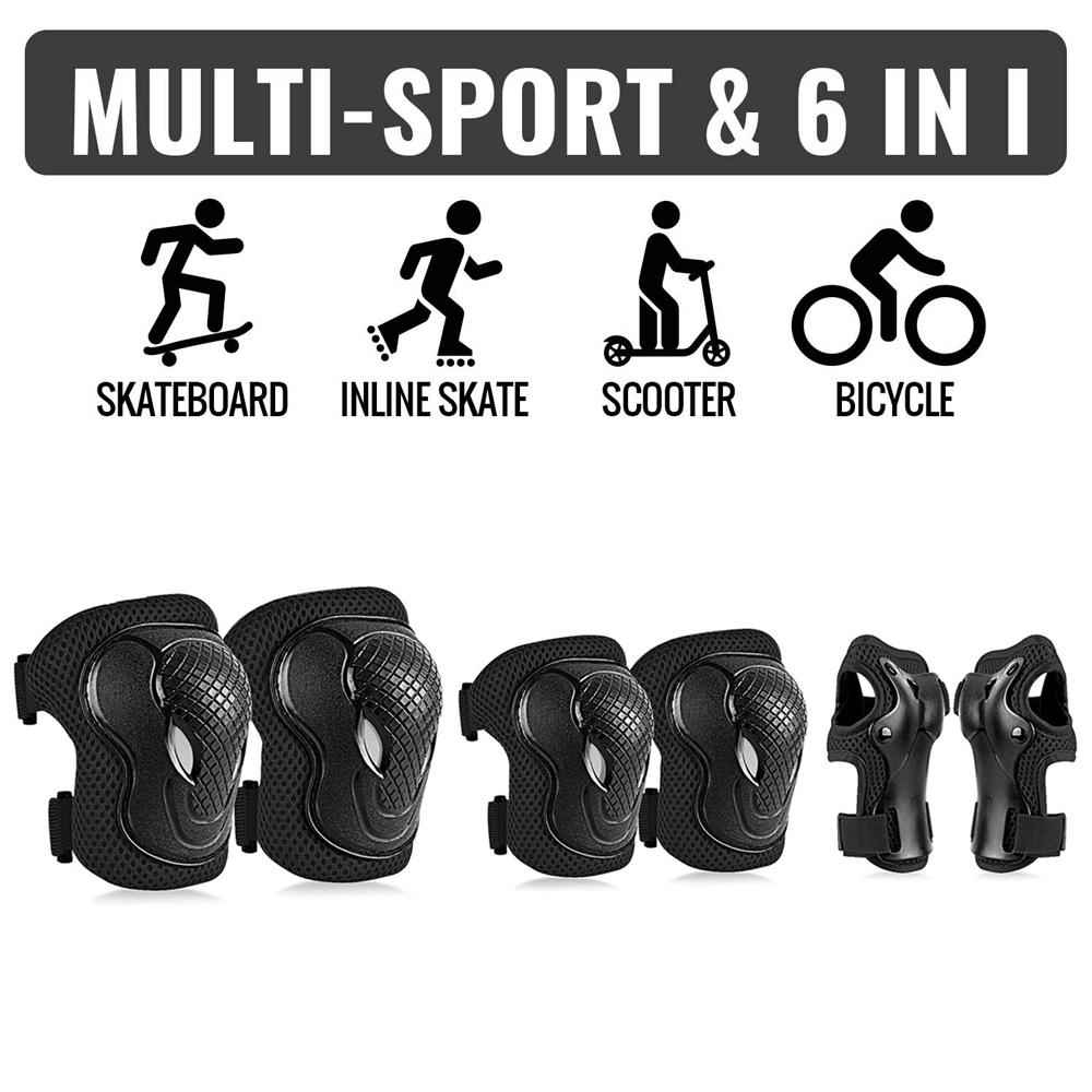 GOMOREON 6Pcs/Set Kids Safety  - Cycling Safety Gear For Kids 评论和价格