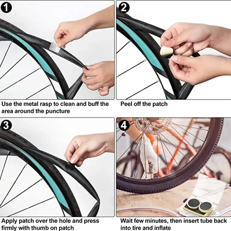 50Pcs Glue-Free Bike Tire Patc - Bicycle Repair Kit 评论和价格