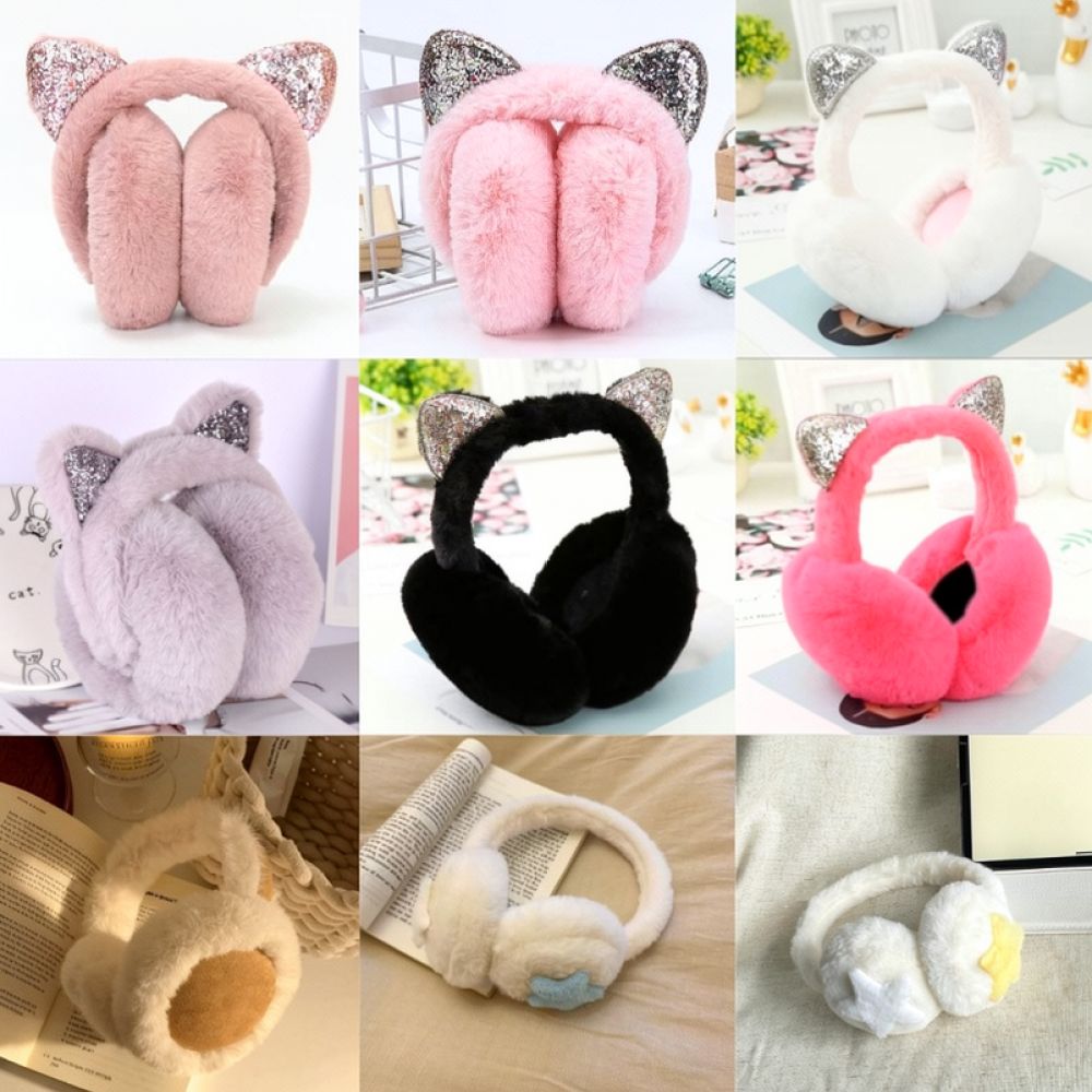 Soft Plush Earmuffs Kids Winte - Cycling Gear Cold Weather 评论和价格