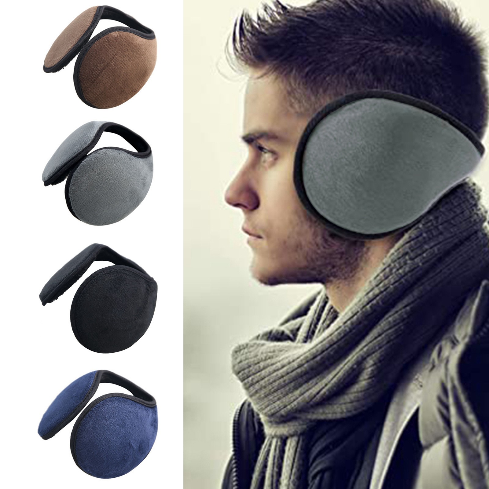 Winter Ear Muffs Warm Fleece F - Cycling Gear Cold Weather 评论和价格