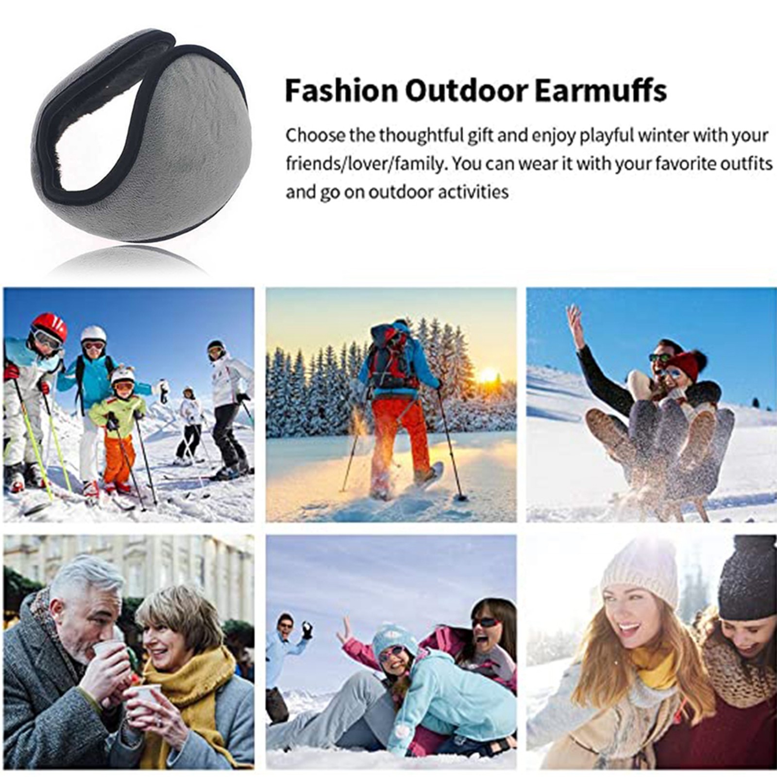Winter Ear Muffs Warm Fleece F - Cycling Gear Cold Weather 评论和价格